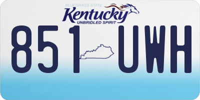 KY license plate 851UWH