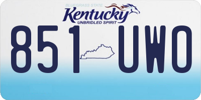 KY license plate 851UWO