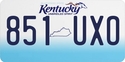 KY license plate 851UXO