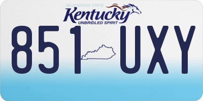 KY license plate 851UXY