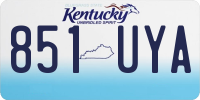 KY license plate 851UYA