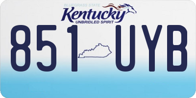 KY license plate 851UYB