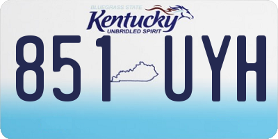 KY license plate 851UYH
