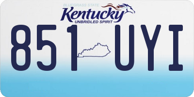 KY license plate 851UYI