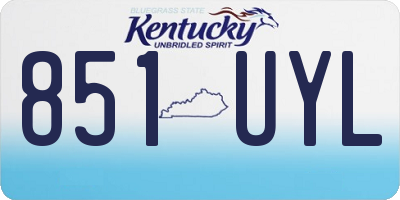 KY license plate 851UYL