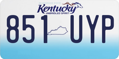 KY license plate 851UYP