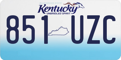 KY license plate 851UZC