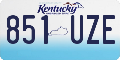 KY license plate 851UZE