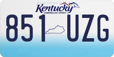 KY license plate 851UZG