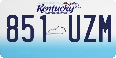 KY license plate 851UZM