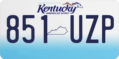KY license plate 851UZP