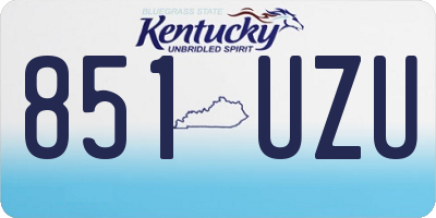 KY license plate 851UZU