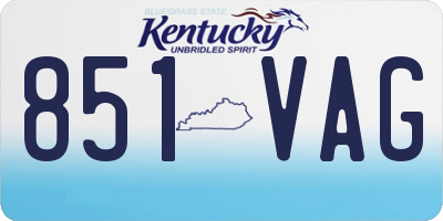 KY license plate 851VAG