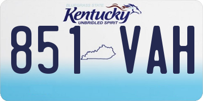 KY license plate 851VAH