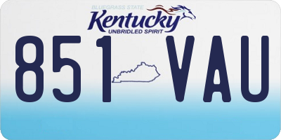 KY license plate 851VAU