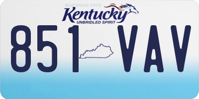 KY license plate 851VAV