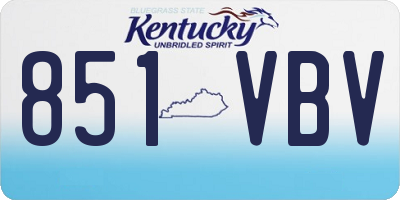 KY license plate 851VBV