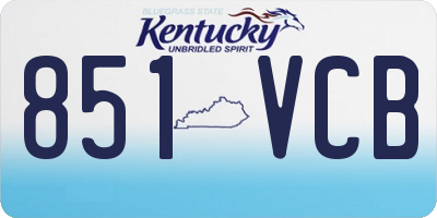 KY license plate 851VCB