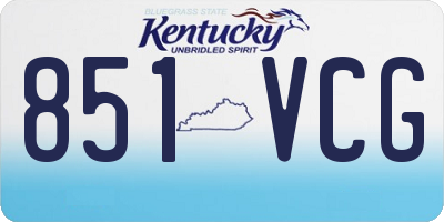 KY license plate 851VCG