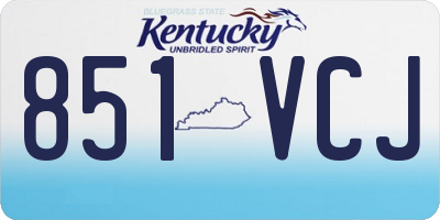 KY license plate 851VCJ
