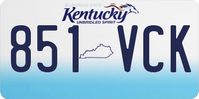 KY license plate 851VCK
