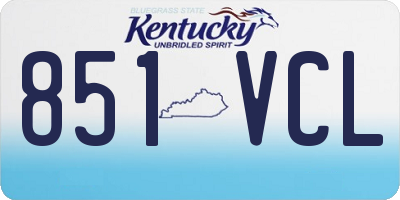 KY license plate 851VCL