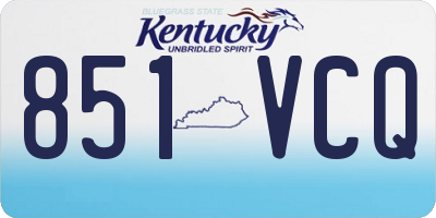 KY license plate 851VCQ