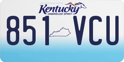 KY license plate 851VCU