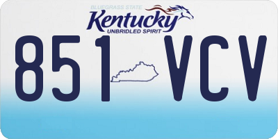 KY license plate 851VCV