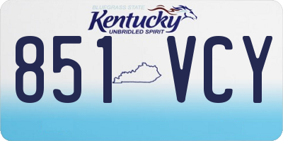 KY license plate 851VCY