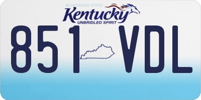 KY license plate 851VDL