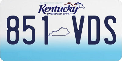 KY license plate 851VDS