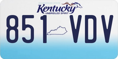 KY license plate 851VDV