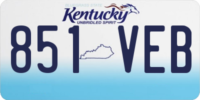 KY license plate 851VEB