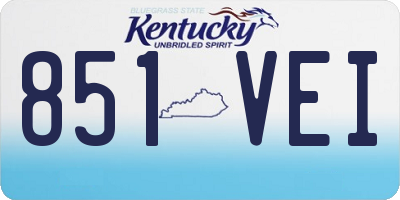 KY license plate 851VEI