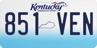 KY license plate 851VEN