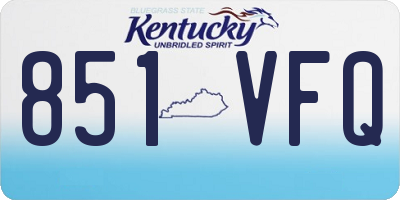 KY license plate 851VFQ