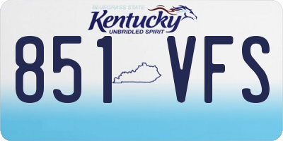 KY license plate 851VFS