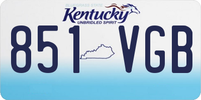 KY license plate 851VGB