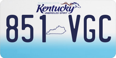 KY license plate 851VGC