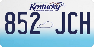 KY license plate 852JCH