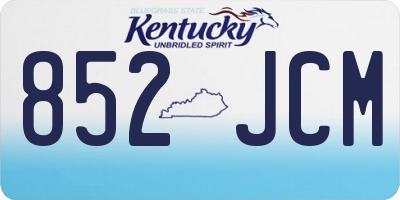 KY license plate 852JCM