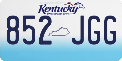 KY license plate 852JGG