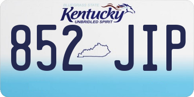 KY license plate 852JIP