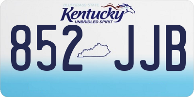 KY license plate 852JJB