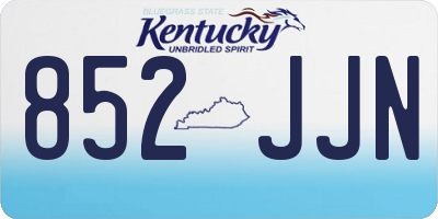 KY license plate 852JJN