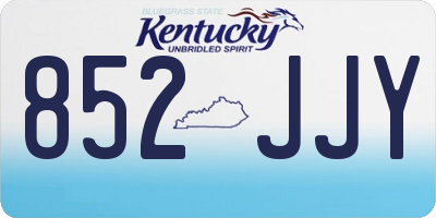 KY license plate 852JJY