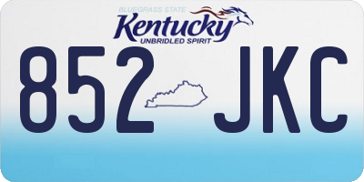 KY license plate 852JKC