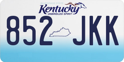 KY license plate 852JKK