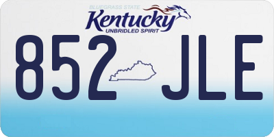 KY license plate 852JLE
